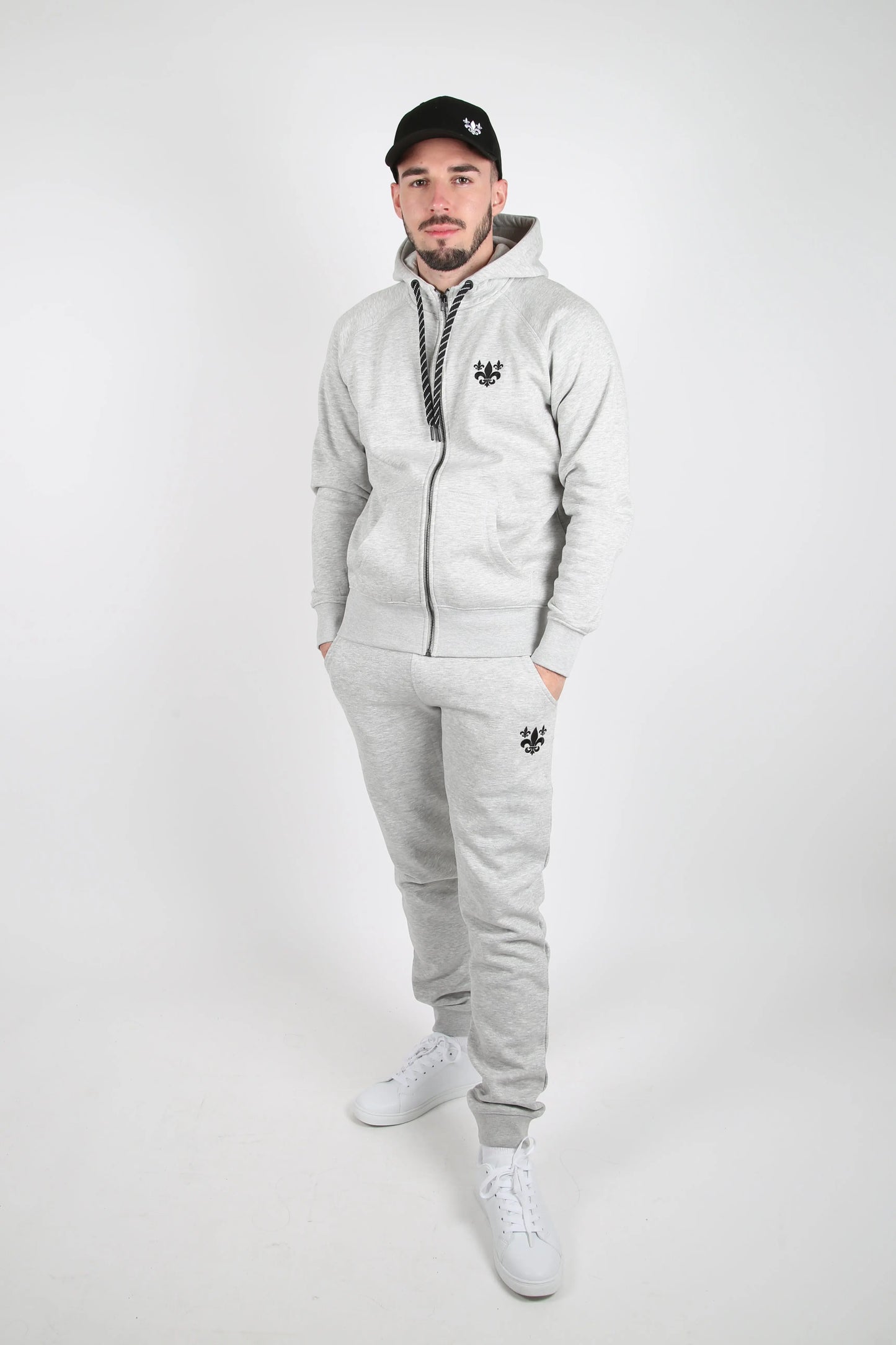 Pantalon de jogging fleur de lys Gris Lys and Kings