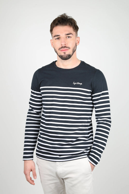 T-shirt  manche longue Lys & Kings marinière Lys and Kings